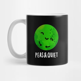 Peas And Quiet Cute Veggie Pea Pun Mug